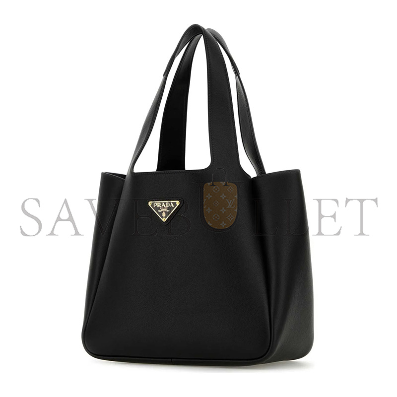 PRADA BLACK LEATHER HANDBAG 1BG542 (22.5*18*11cm) 